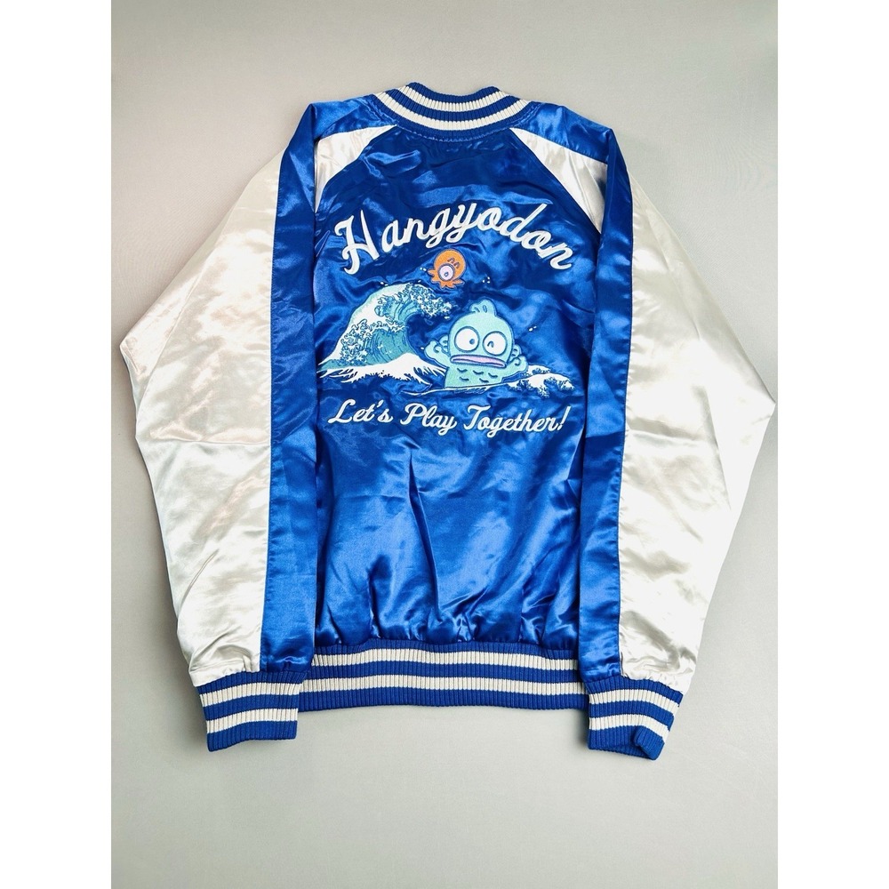 Hangyodon Women's L Sanrio Satin Bomber Jacket READ